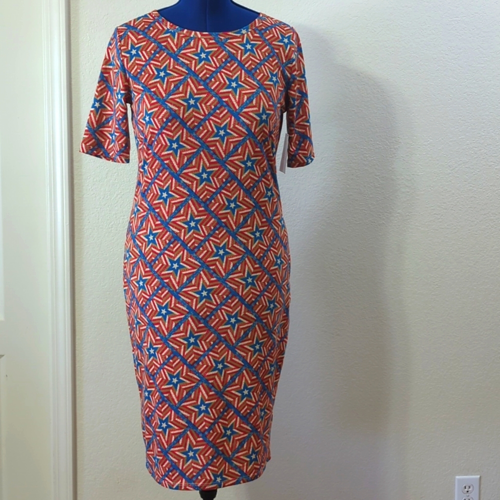 LuLaRoe Julia L dress NWT 4th of July